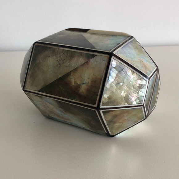 Celestina Mother of Pearl Geometric Clutch - Picture 2 of 10